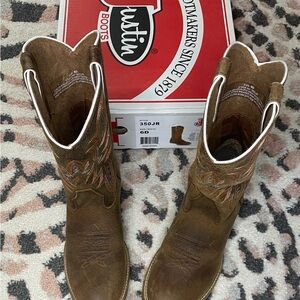 Justin Boys Brown Western Boots